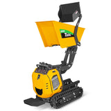 MechMaxx 1100lb 420cc E-start Gas Engine Stand-ON Hydraulic Track Dumper Hydraulic Tipping and Lifting with Self-Loading,  T80HL