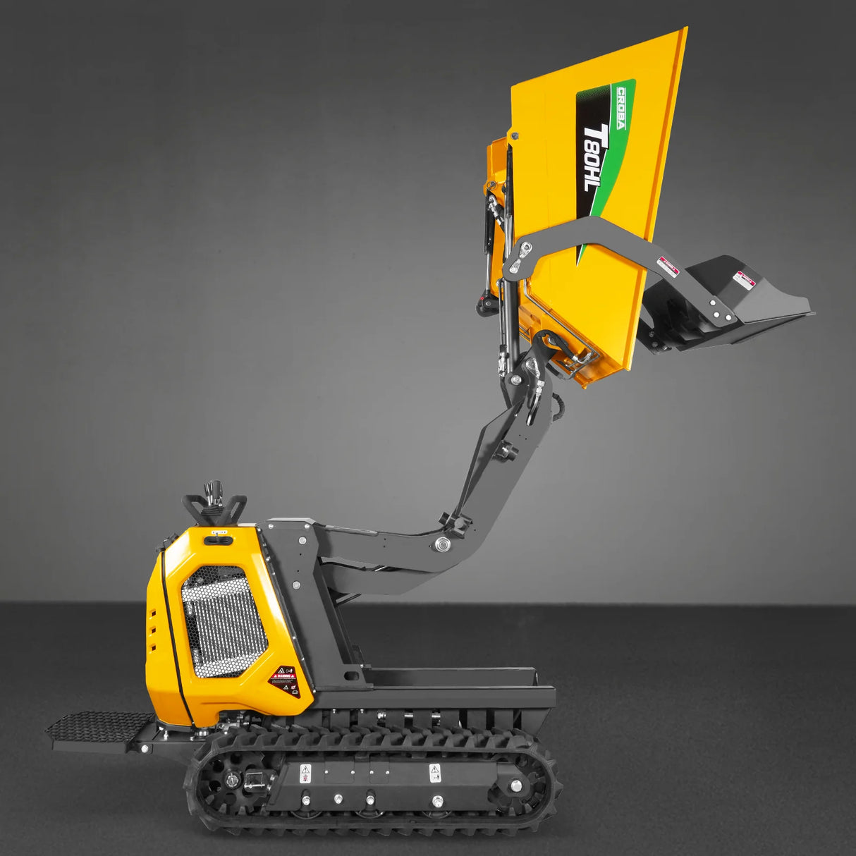 MechMaxx 1100lb 420cc E-start Gas Engine Stand-ON Hydraulic Track Dumper Hydraulic Tipping and Lifting with Self-Loading,  T80HL