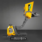 MechMaxx 1100lb 420cc E-start Gas Engine Stand-ON Hydraulic Track Dumper Hydraulic Tipping and Lifting with Self-Loading,  T80HL