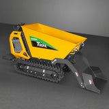 MechMaxx 1100lb 420cc E-start Gas Engine Stand-ON Hydraulic Track Dumper Hydraulic Tipping and Lifting with Self-Loading,  T80HL