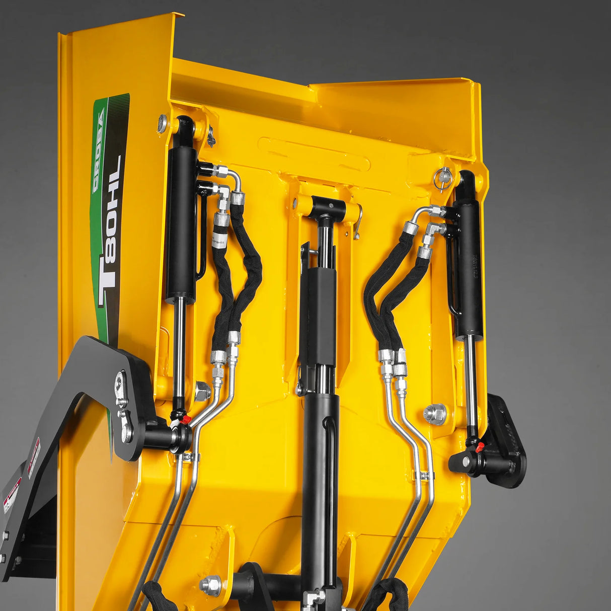 MechMaxx 1100lb 420cc E-start Gas Engine Stand-ON Hydraulic Track Dumper Hydraulic Tipping and Lifting with Self-Loading,  T80HL