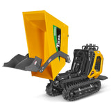 MechMaxx 1100lb 420cc E-start Gas Engine Stand-ON Hydraulic Track Dumper Hydraulic Tipping and Lifting with Self-Loading,  T80HL