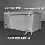 114 Gal / 432L Heavy Duty Industrial Ultrasonic Parts Washer, 28kHz 60 Transducers , SS304 Tank, 10kW Heater, 208–240V 3 Phase Power