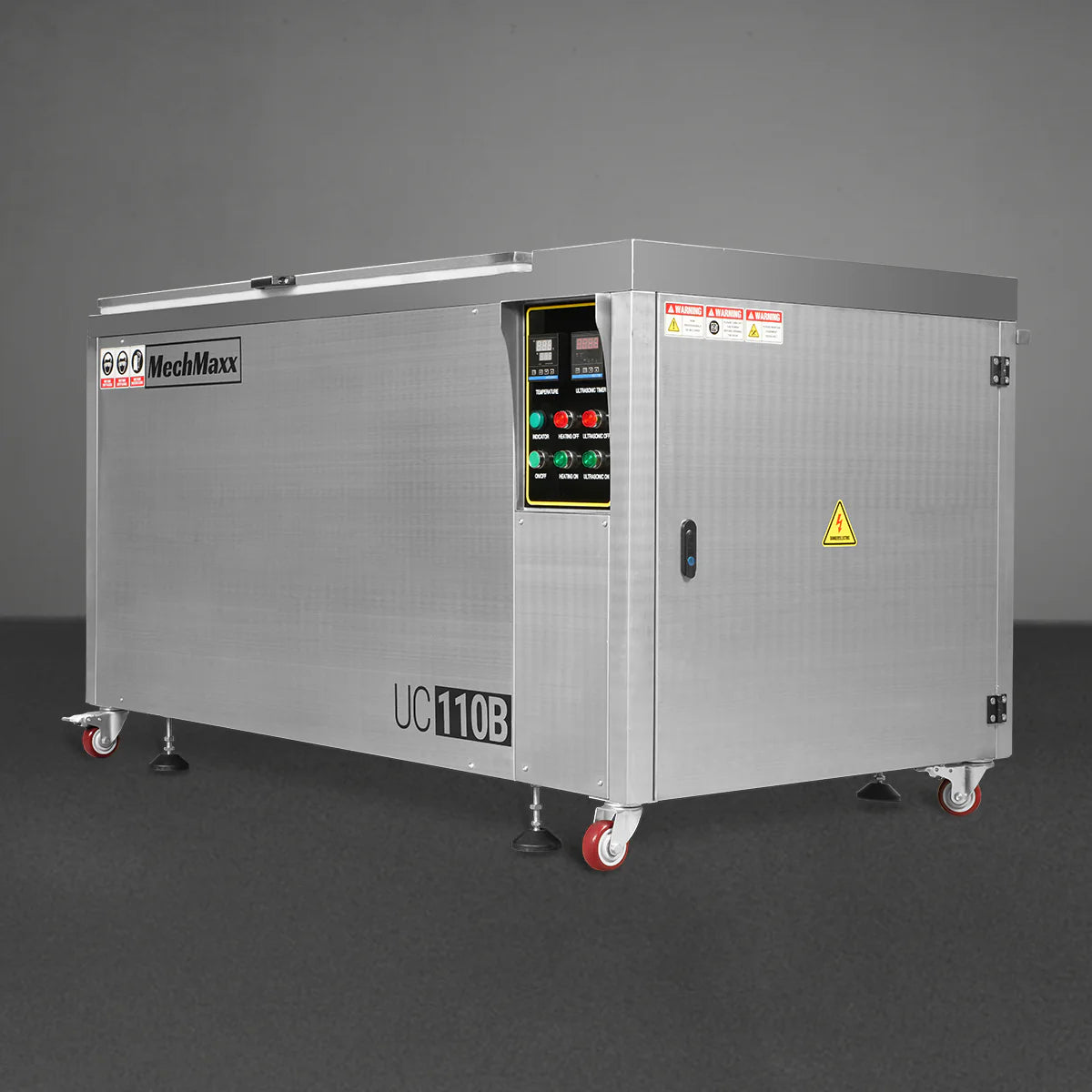 114 Gal / 432L Heavy Duty Industrial Ultrasonic Parts Washer, 28kHz 60 Transducers , SS304 Tank, 10kW Heater, 208–240V 3 Phase Power