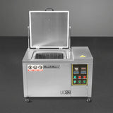 12 Gal / 47 L Heavy Duty Industrial Ultrasonic Parts Washer, 28kHz 9 Transducers , SS304 Tank, 6.6kW Heater, 208–240V 1 Phase Power