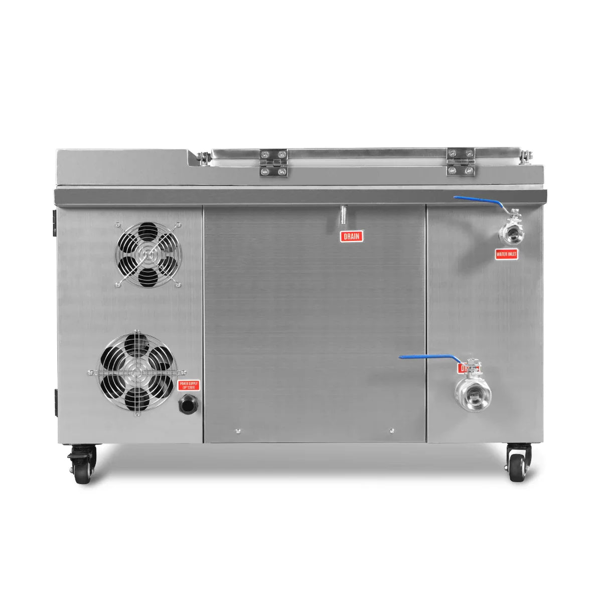 12 Gal / 47 L Heavy Duty Industrial Ultrasonic Parts Washer, 28kHz 9 Transducers , SS304 Tank, 6.6kW Heater, 208–240V 1 Phase Power