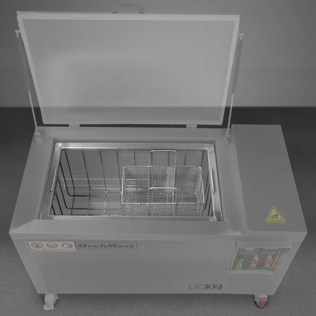 32 Gal / 120L Heavy Duty Industrial Ultrasonic Parts Washer, 28kHz 20 Transducers , SS304 Tank, 6.6kW Heater, 208–240V 3 Phase Power