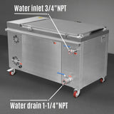 32 Gal / 120L Heavy Duty Industrial Ultrasonic Parts Washer, 28kHz 20 Transducers , SS304 Tank, 6.6kW Heater, 208–240V 3 Phase Power