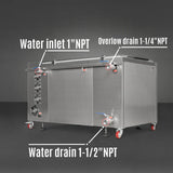 81 Gal / 308L Heavy Duty Industrial Ultrasonic Parts Washer, 28kHz 40 Transducers,  SS304 Tank, 10kW Heater, 208–240V 3 Phase Power