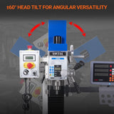 MechMaxx 1.5HP 7‘’x 27-1/2‘’ Benchtop Mini Mill Drill Machine, Variable Speed, R8 Spindle, Brushless Motor, 110V, Compact Milling Drilling Tool for Garage Shop, DIY Metalworking without Stand VM25LD
