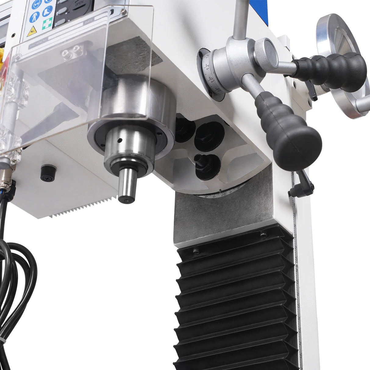 MechMaxx 7‘’ x 27-1/2‘’ Benchtop Mini Mill Drill Machine, Variable Speed, Brshless Motor, R8 Spindle, 1.5 HP, 110V, Compact Milling Drilling Tool for Garage Shop, DIY Metalworking without Stand VM25L