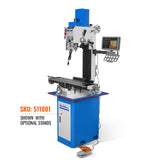 MechMaxx 8-1/4"x33'' Industrial Benchtop Mill Drill Machine with DRO, Variable Speed, Brushless Motor, R8 Spindle, 2 HP, 110V, Compact Milling Drilling Tool for Garage Shop, DIY Metalworking without Stand VM32LD