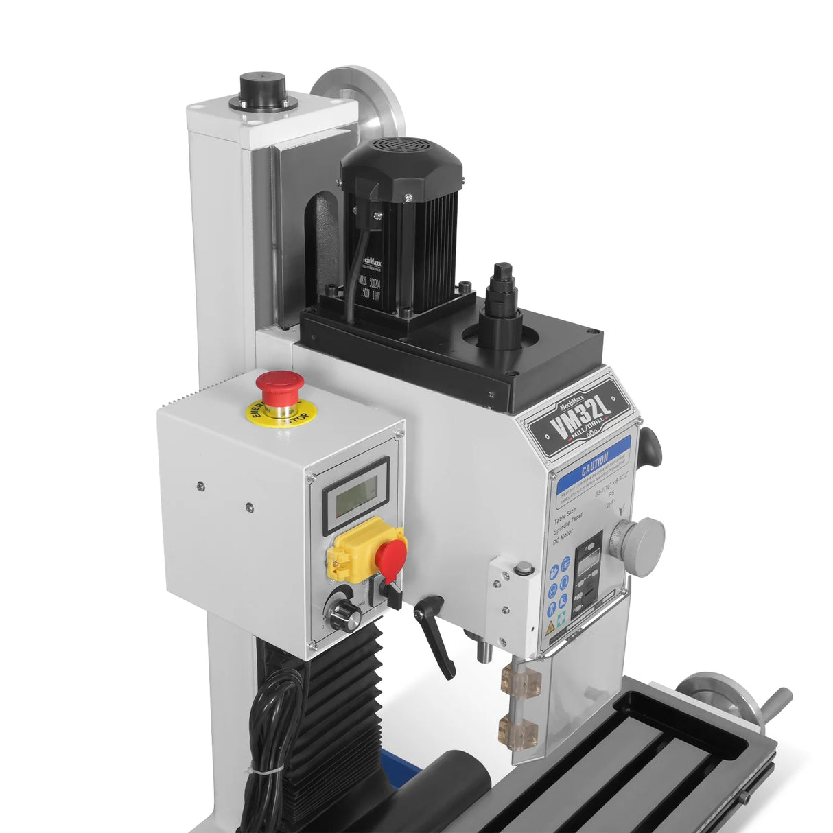 MechMaxx 8-1/4"x33'' Industrial Benchtop Mill Drill Machine with DRO, Variable Speed, Brushless Motor, R8 Spindle, 2 HP, 110V, Compact Milling Drilling Tool for Garage Shop, DIY Metalworking without Stand VM32LD