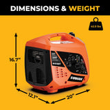 Gas Inverter Portable Generator 2000/1600W Recoil Start