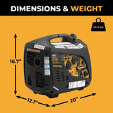 Inverter Portable Generator 2100W Recoil Start with CO Alert