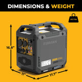 Inverter Gas Portable Generator 2500W Recoil Start with CO ALERT
