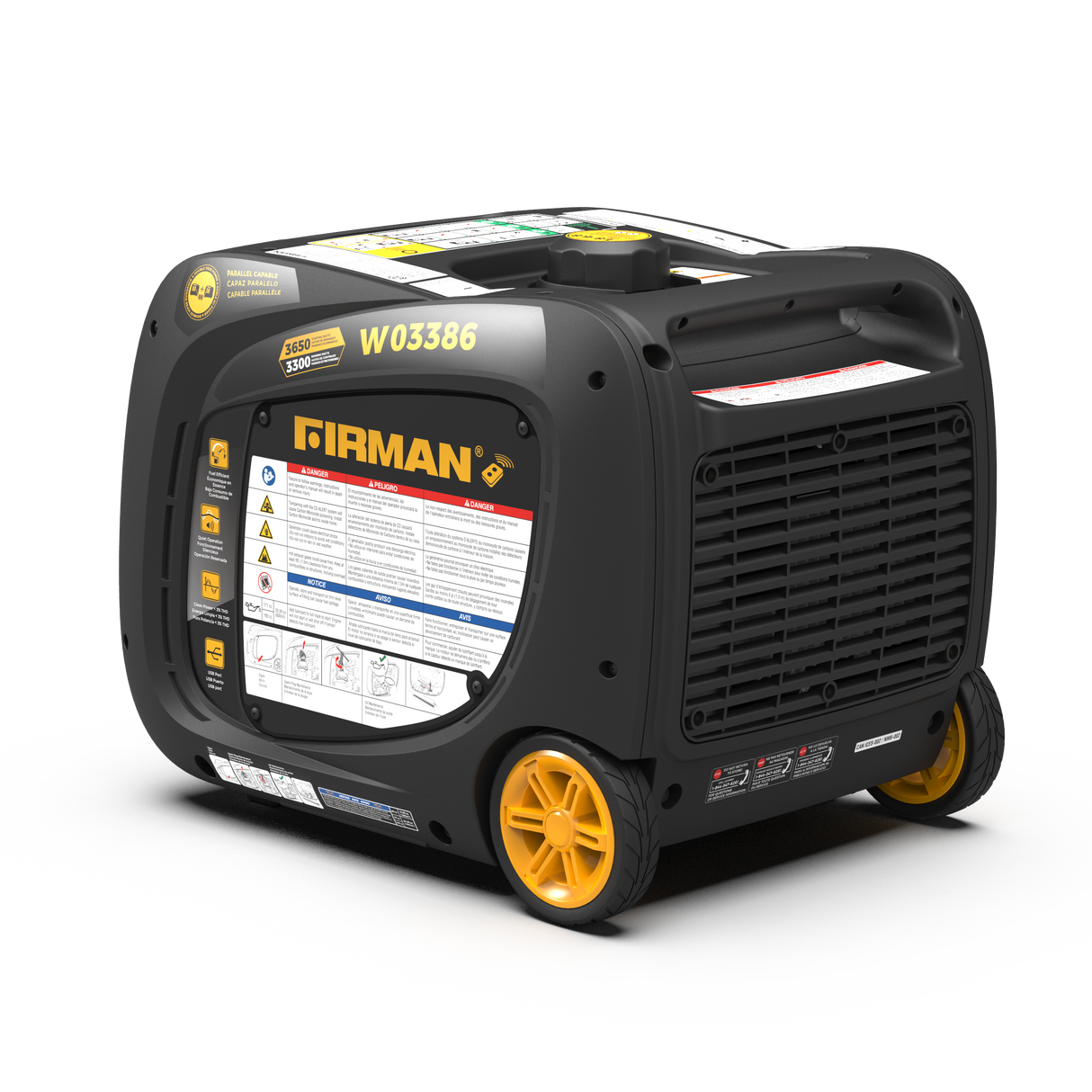 Refurbished Inverter Portable Generator 3650W Remote Start with CO ALERT