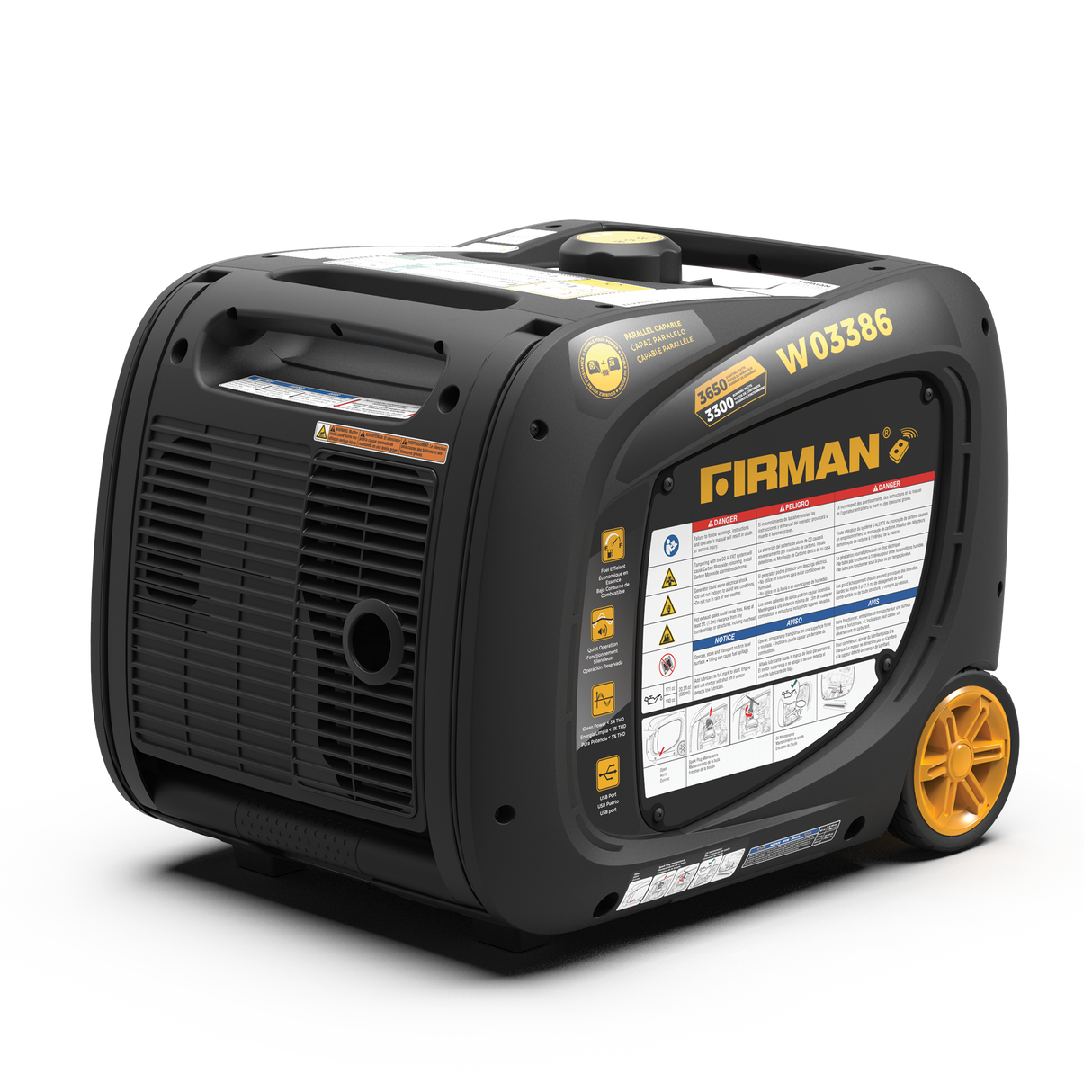 Refurbished Inverter Portable Generator 3650W Remote Start with CO ALERT