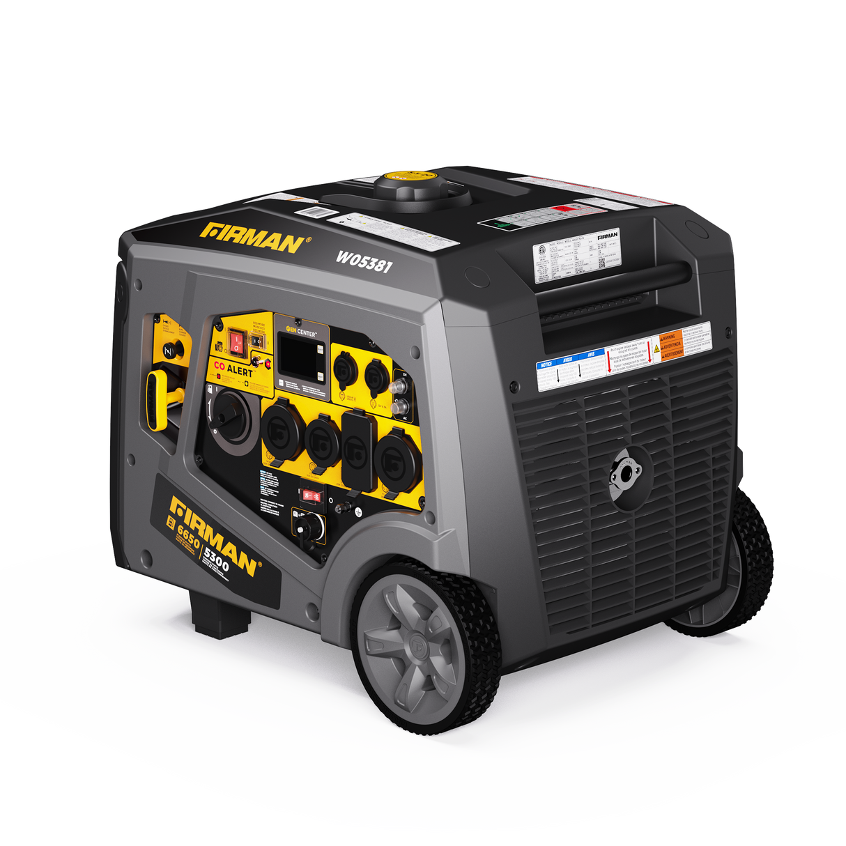 Gas Inverter Portable Generator 6650/5300 Watt 120/240V CO Alert