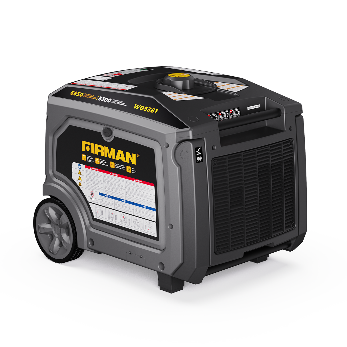 Gas Inverter Portable Generator 6650/5300 Watt 120/240V CO Alert