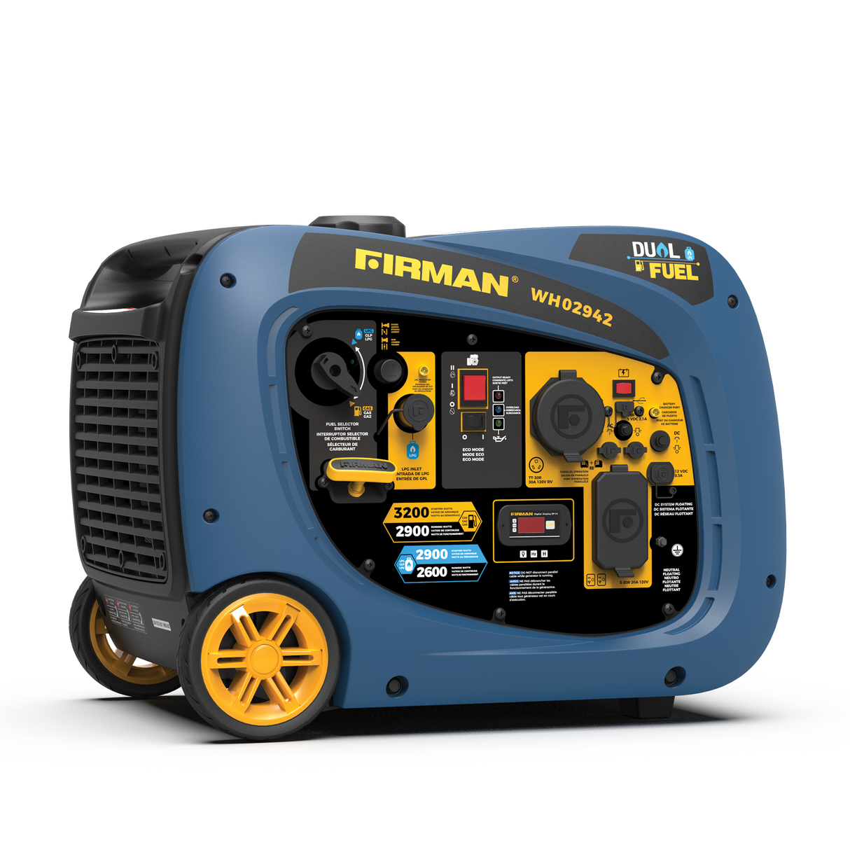 Dual Fuel Inverter Portable Generator 3200W Electric Start