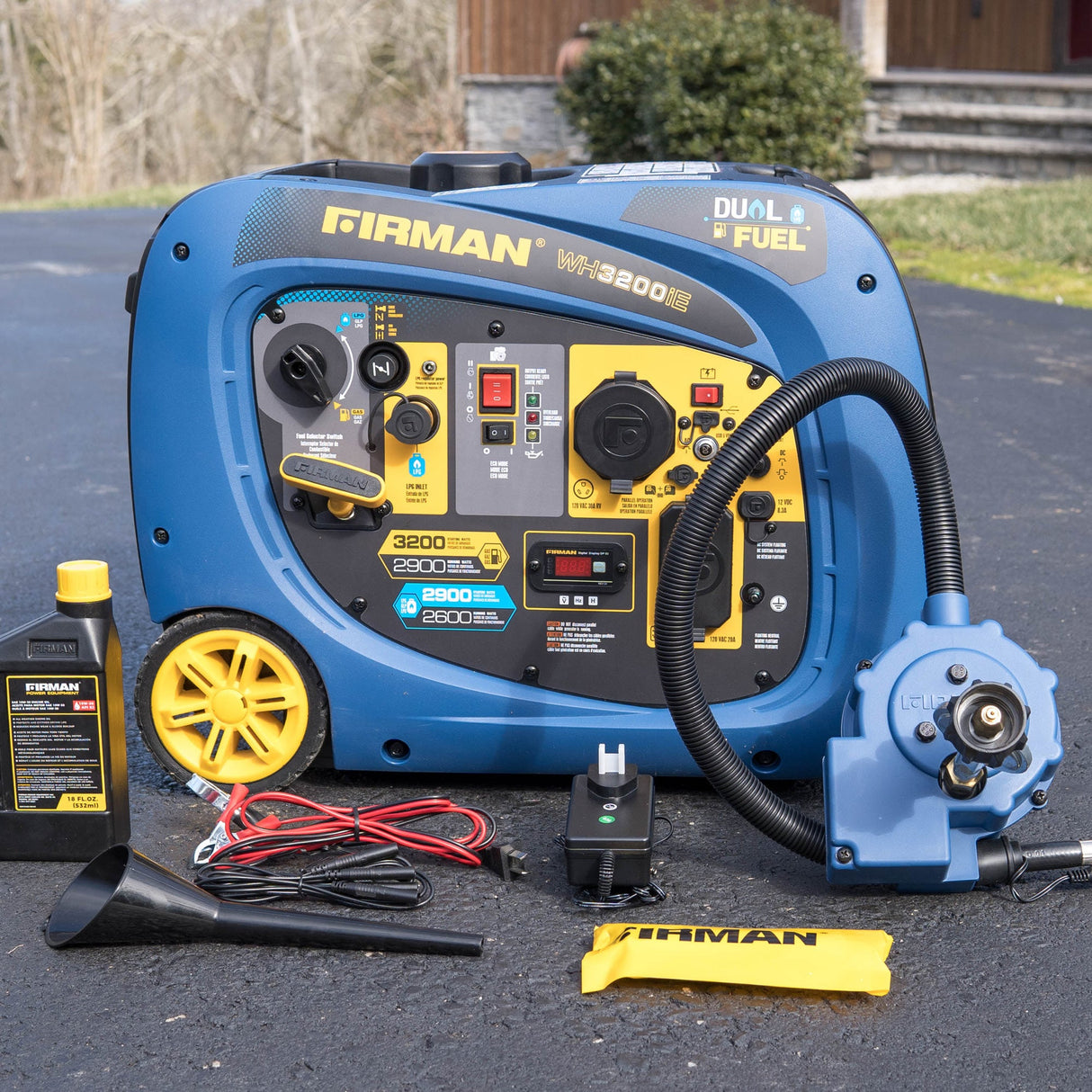 Dual Fuel Inverter Portable Generator 3200W Electric Start