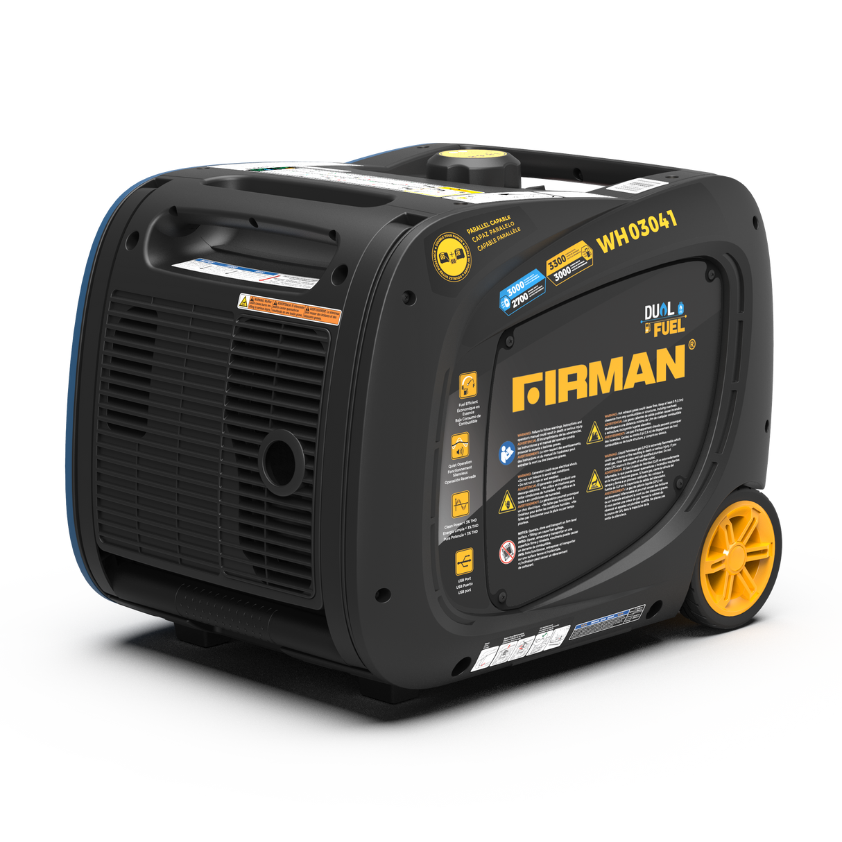 Dual Fuel Inverter Portable Generator 3300W Recoil Start