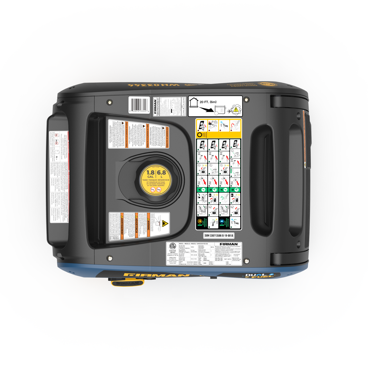Dual Fuel Inverter Portable Generator 4125W Electric Start