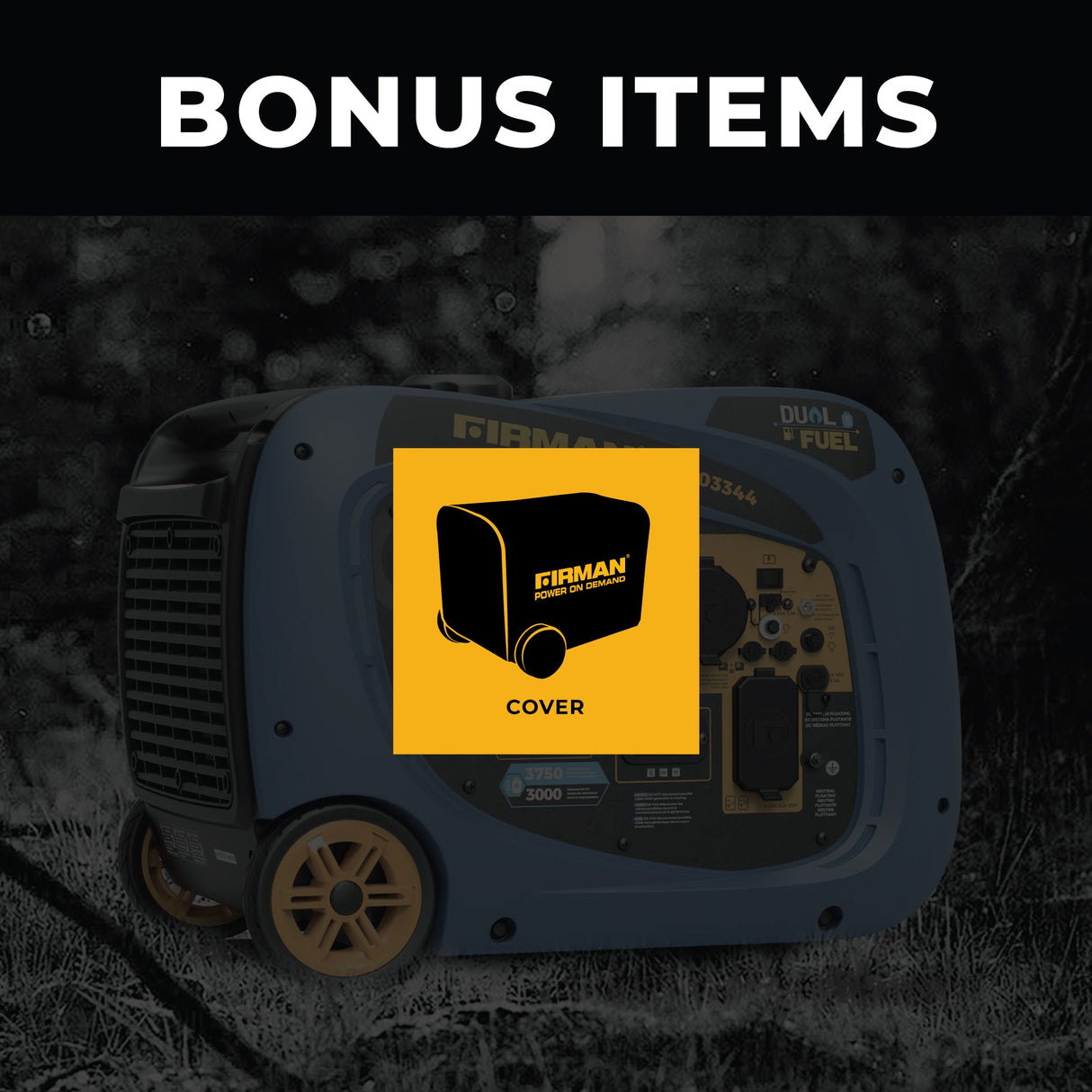 Dual Fuel Inverter Portable Generator 4125W Electric Start
