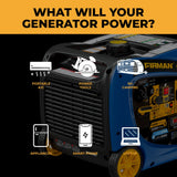 Dual Fuel Inverter Portable Generator 4000W Electric Start with CO ALERT