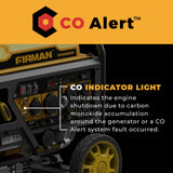 Dual Fuel Open Frame Inverter 4500W Electric Start With CO Alert