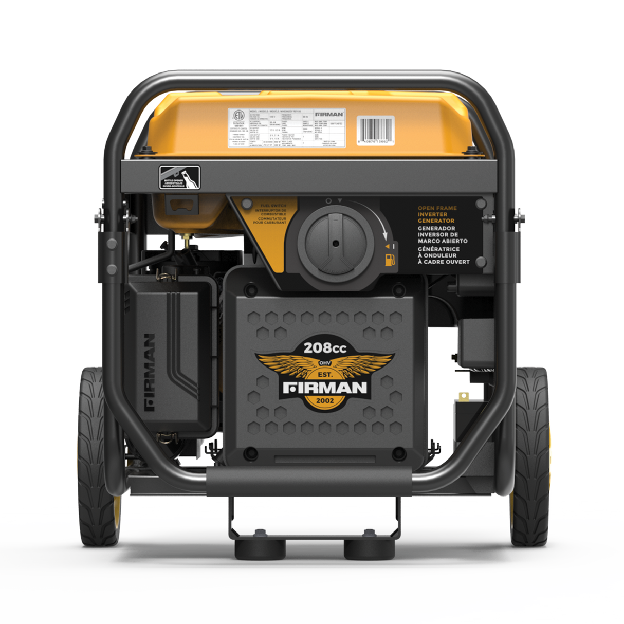 Inverter Open Frame Portable Generator 4500W Remote Start with CO Alert
