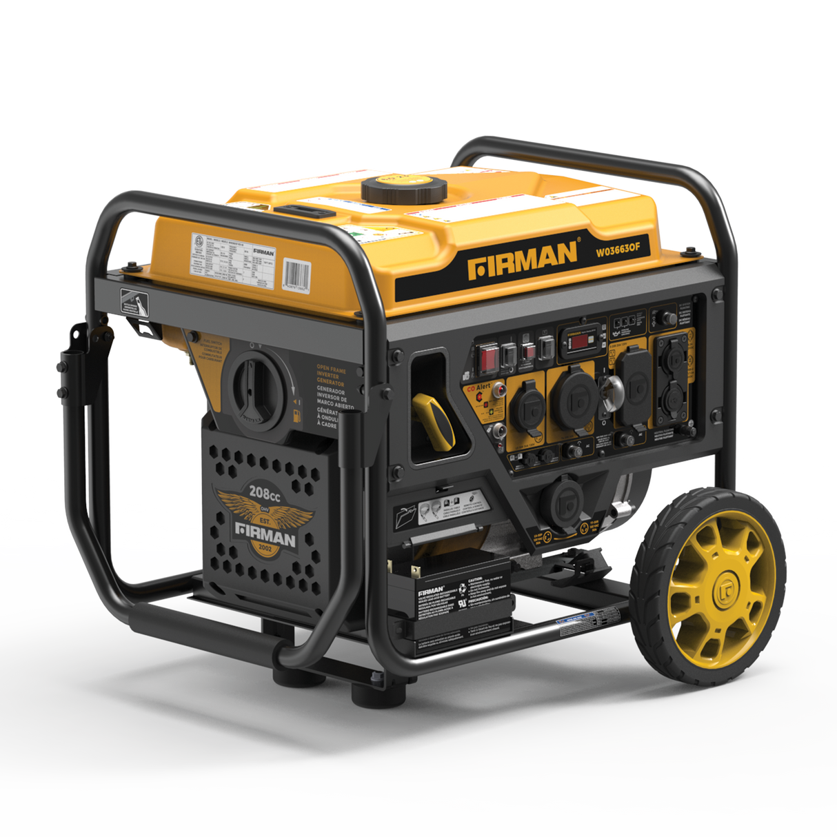 Inverter Open Frame Portable Generator 4500W Remote Start with CO Alert