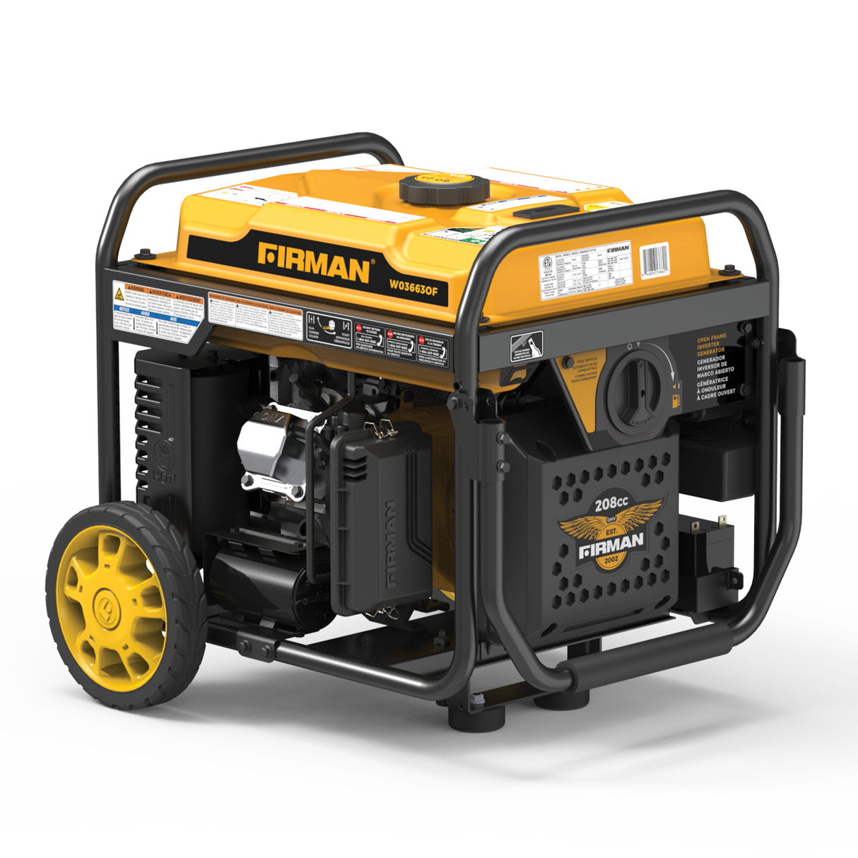 Inverter Open Frame Portable Generator 4500W Remote Start with CO Alert
