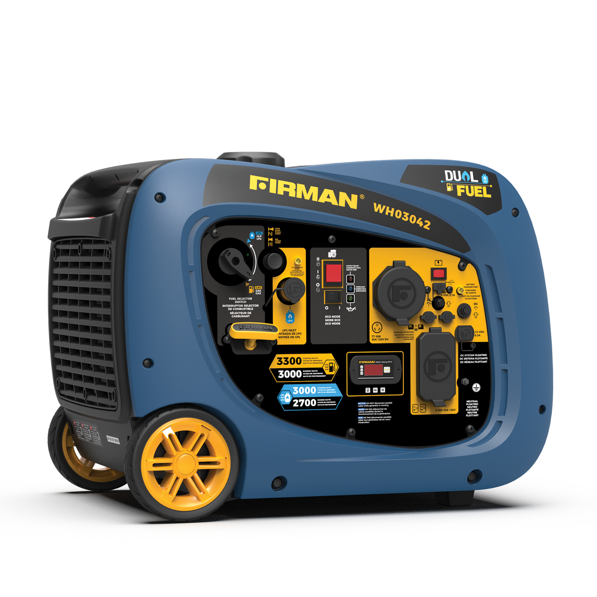 Dual Fuel Inverter Portable Generator 3300W Electric Start