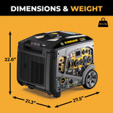 Tri Fuel Inverter Portable Generator 6850W Electric Start With CO Alert