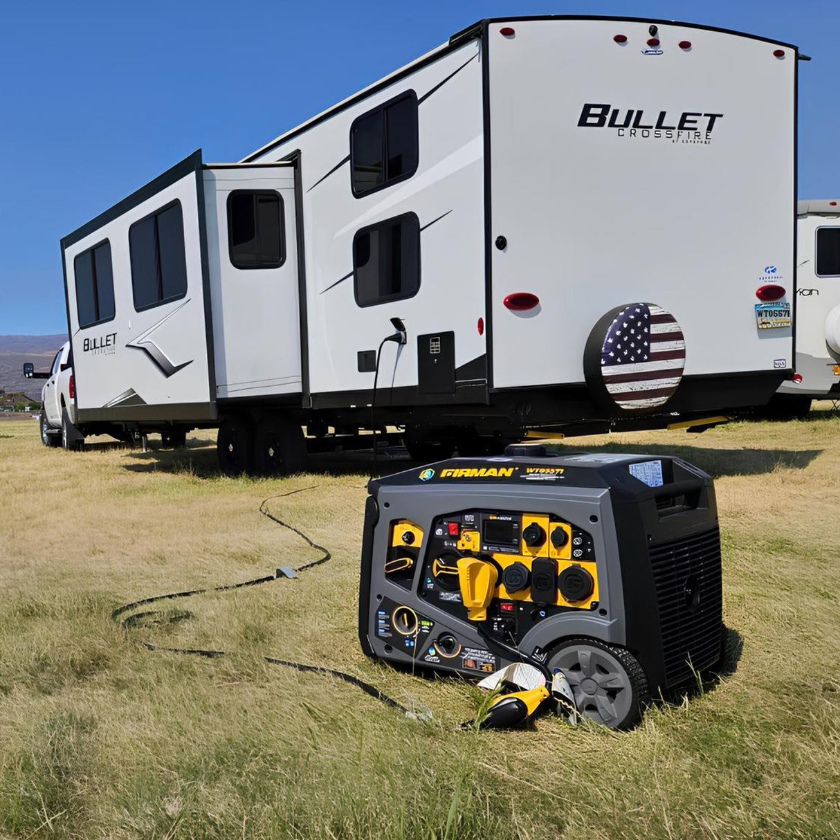 Tri Fuel Inverter Portable Generator 6850W Electric Start With CO Alert
