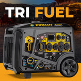Tri Fuel Inverter Portable Generator 6850W Electric Start With CO Alert