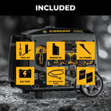 Tri-Fuel Inverter Portable Generator 7850/6300 Watt Electric Start 120/240V Parallel Ready with CO Alert