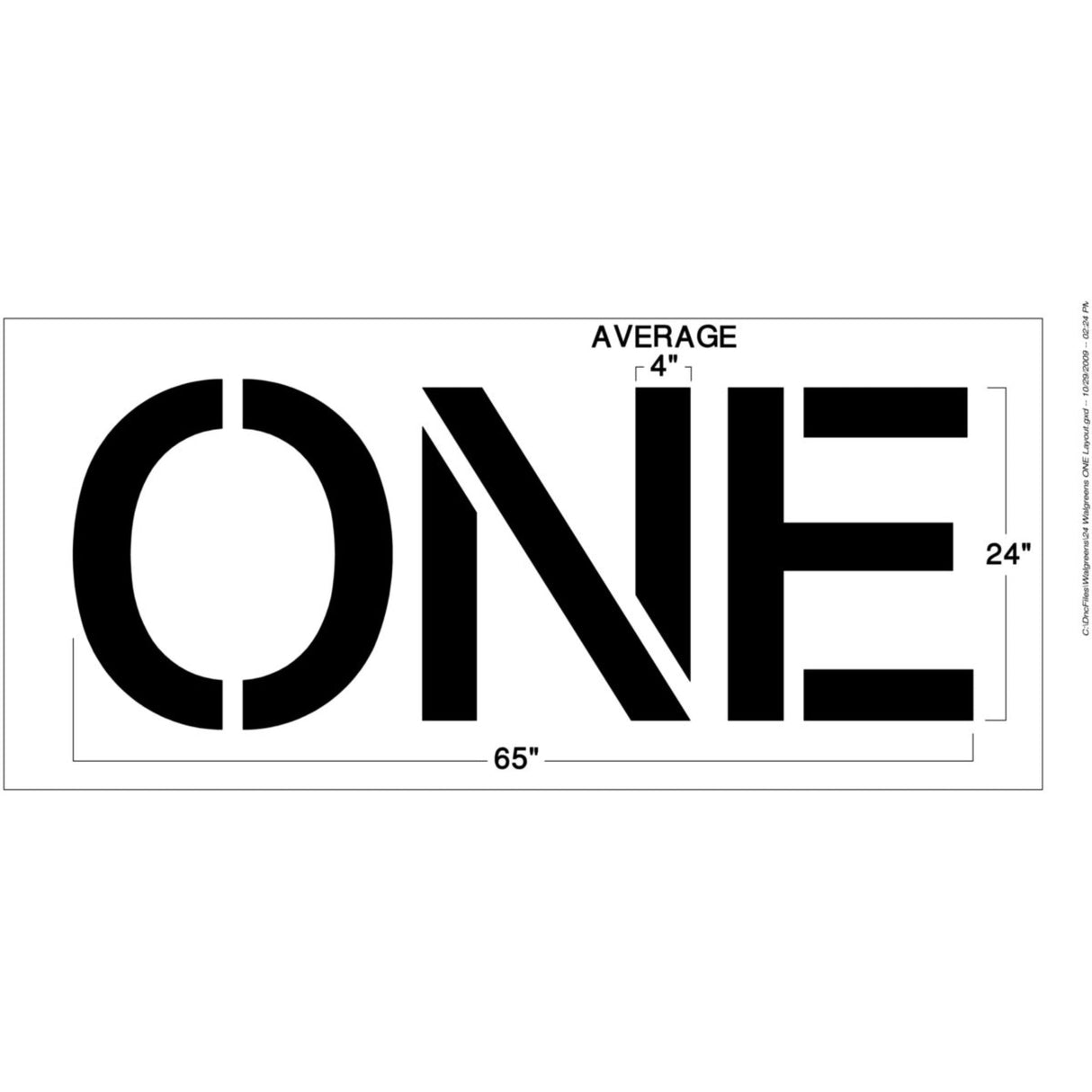 Newstripe Walgreens 24 Inch ONE Stencil