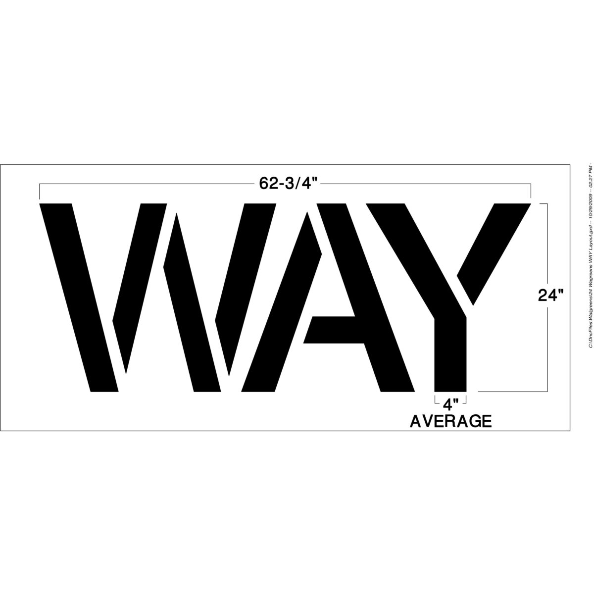 Newstripe Walgreens 24 Inch WAY Stencil