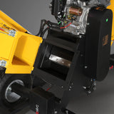 MechMaxx 6 inch E-start Zonsen 420cc 13.4hp Gas Powered 4 - Wheel Drum Wood Chipper with Taillight ,  B150