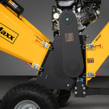 MechMaxx 6 inch E-start Zonsen 420cc 13.4hp Gas Powered 4 - Wheel Drum Wood Chipper with Taillight ,  B150