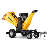 MechMaxx 6 inch E-start Zonsen 420cc 13.4hp Gas Powered 4 - Wheel Drum Wood Chipper with Taillight ,  B150