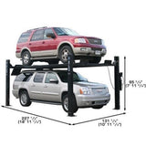 Atlas Garage PRO9000 9,000-lb 4-Post Lift + 2 RJ-45A 4,500-lb Bridge Jacks Combo Package