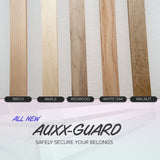 Various samples of Auxx Guard finishes, showcasing different wood finishes and textures for durable and stylish finish options.
