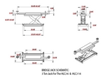 Olympic Equipment 7,000 lb Center Bridge Jack for 4-Post Alignment Lifts HLCJ-14