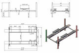 Olympic Equipment 10,000 lb Alignment 4-Post Car Lift with Scissor Jacks 4PXLA-10