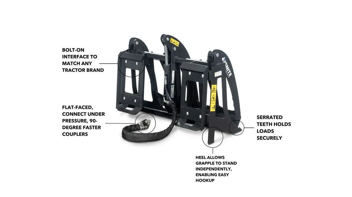 Ignite Attachments 60.5 in 3-Point Grapple Rake 46918391-B