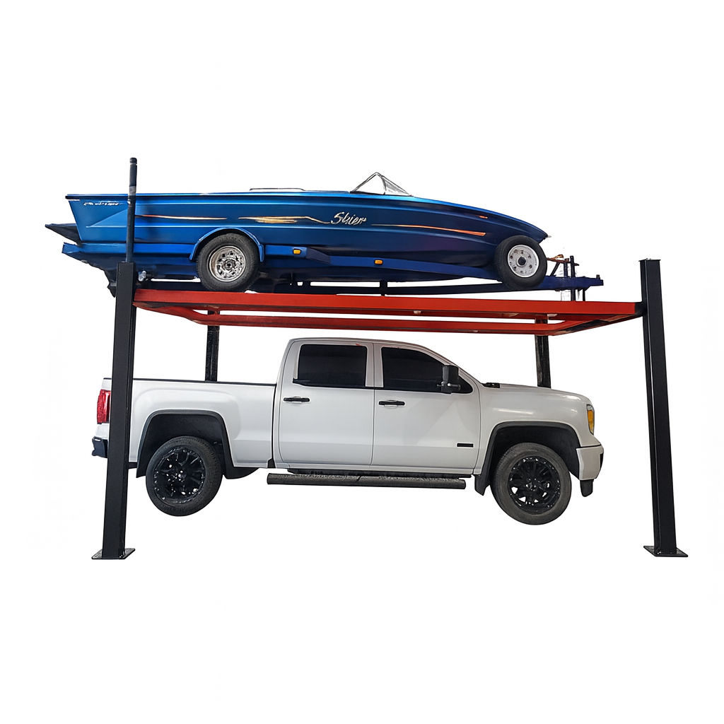 Olympic Equipment Extra-Wide Portable Boat & Trailer Storage 4-Post Lift HDMBL-10